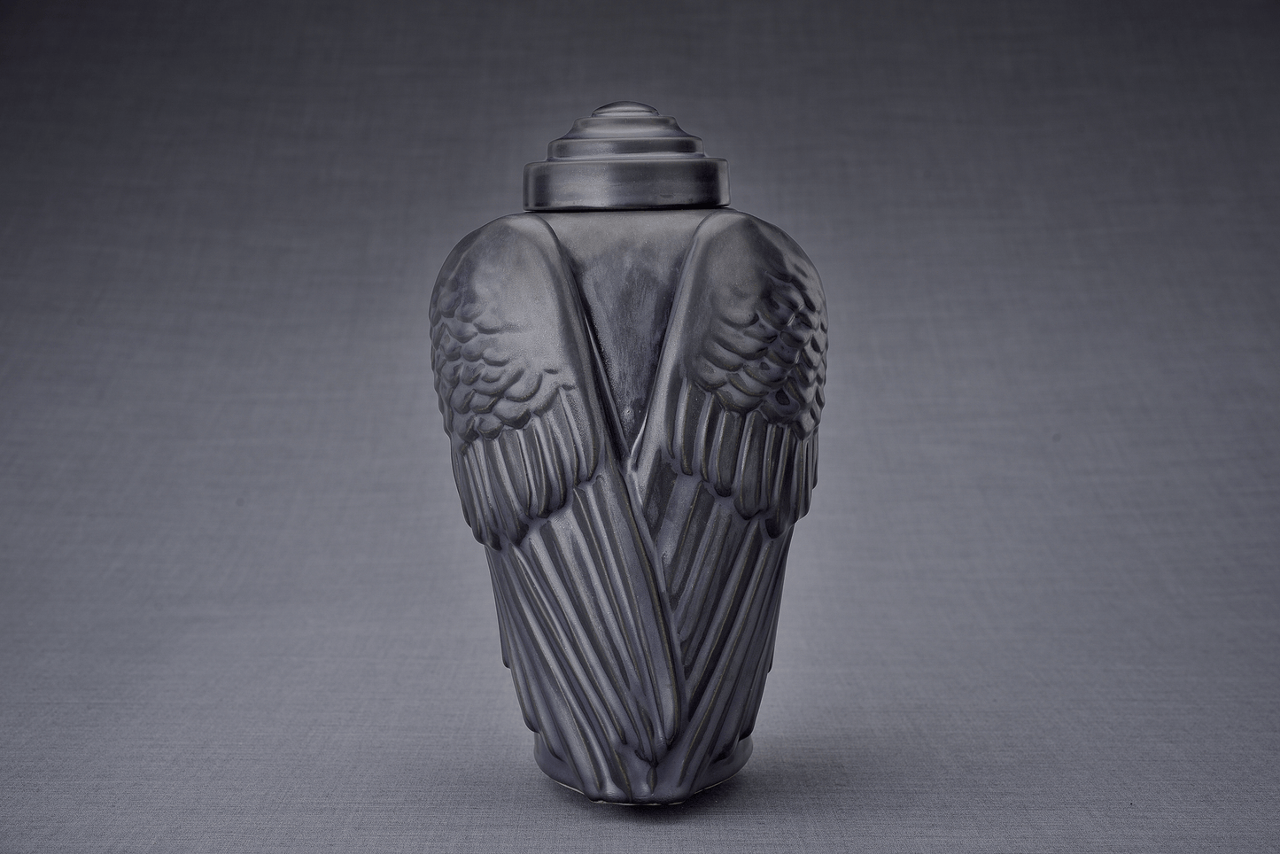 
                  
                    Pulvis Art Urns Adult Size Urn Handmade Cremation Urn for Ashes "Wings" - Large | Dark Matte | Ceramic
                  
                