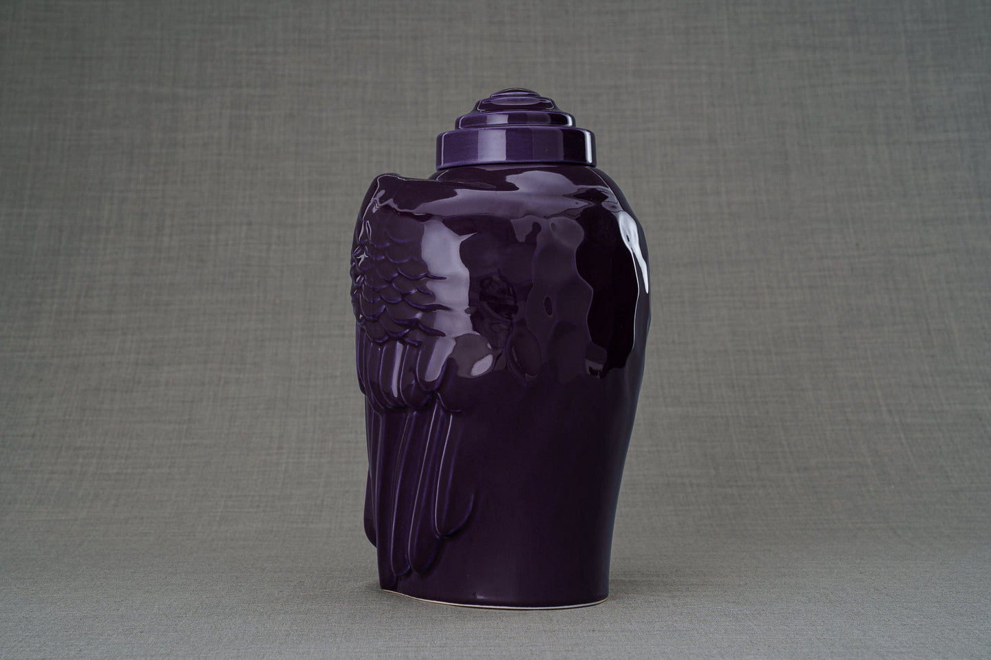 
                  
                    Pulvis Art Urns Adult Size Urn Handmade Cremation Urn for Ashes "Wings" - Large | Violet | Ceramic
                  
                