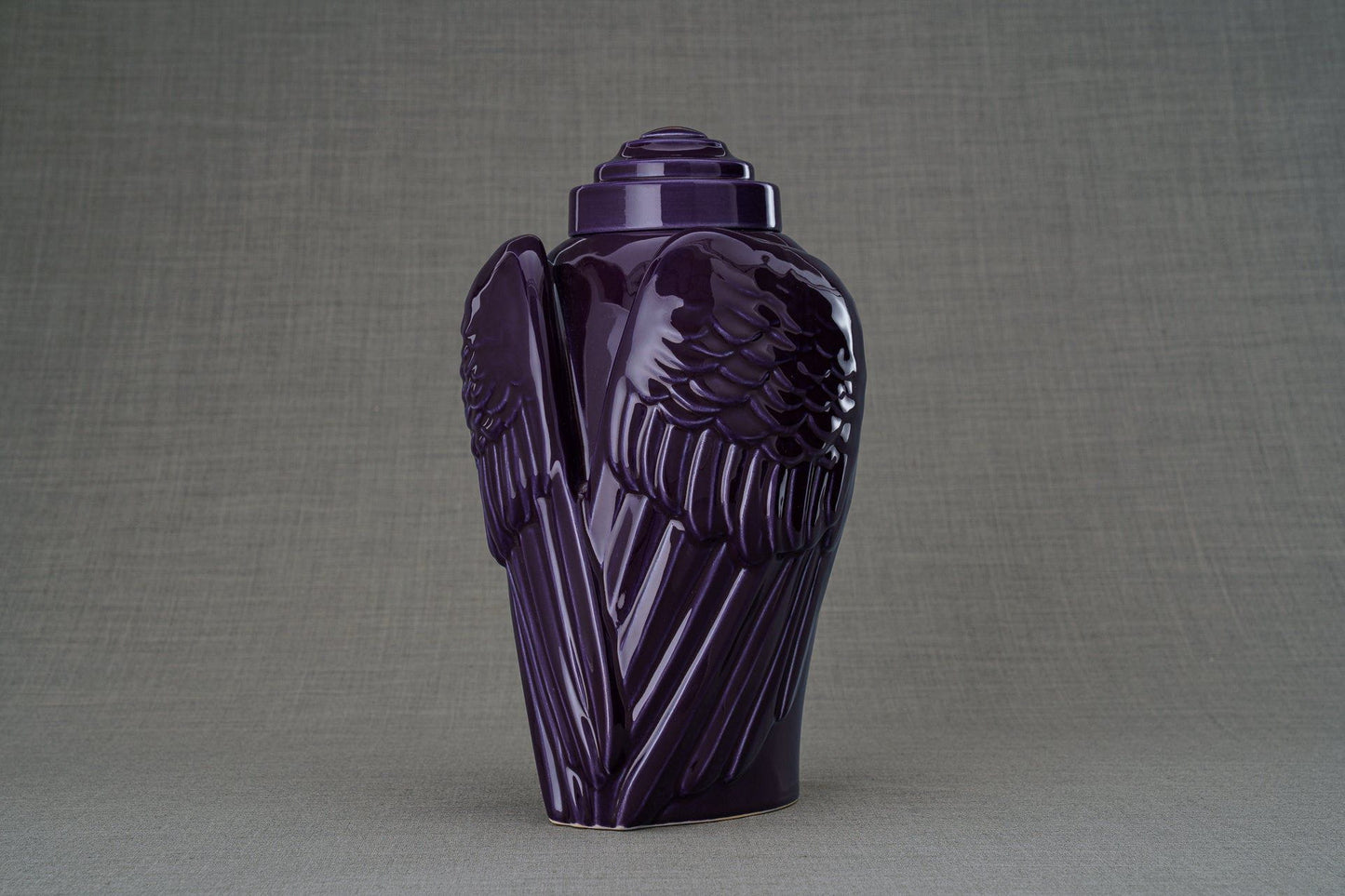
                  
                    Pulvis Art Urns Adult Size Urn Handmade Cremation Urn for Ashes "Wings" - Large | Violet | Ceramic
                  
                