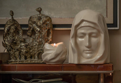 Set of Art Urns for Ashes "The Holy Mother" - (Large urn + Keepsake) - Pulvis Art Urns