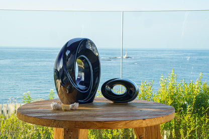 Set of Art Urns for Ashes "The Passage" - (Large urn + Keepsake) - Pulvis Art Urns