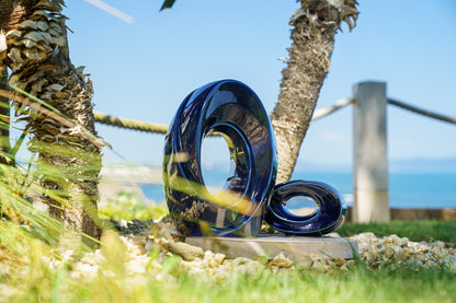 Set of Art Urns for Ashes "The Passage" - (Large urn + Keepsake) - Pulvis Art Urns