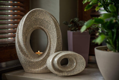 Set of Art Urns for Ashes "The Passage" - (Large urn + Keepsake) - Pulvis Art Urns