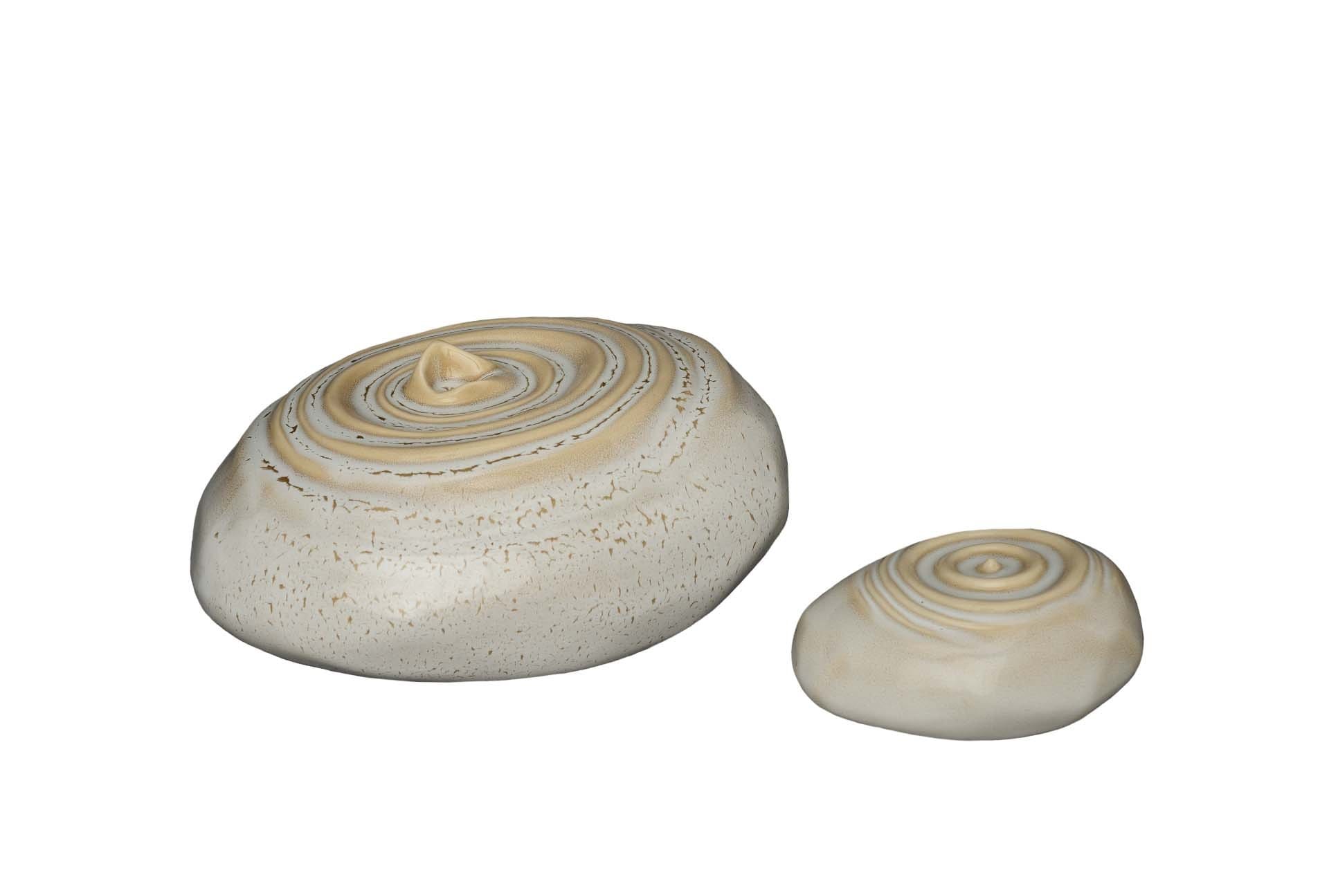 Set Of Ceramic Urns for Ashes "Resonance" - (Large urn + Keepsake) - Pulvis Art Urns