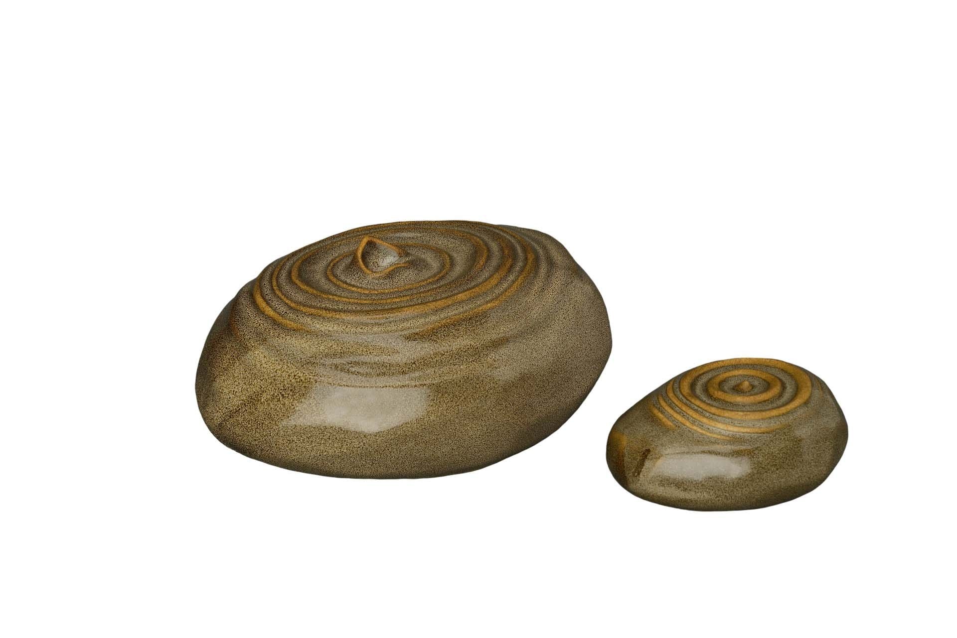 Set Of Ceramic Urns for Ashes "Resonance" - (Large urn + Keepsake) - Pulvis Art Urns