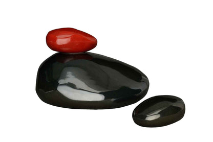 Set of Cremation Urns for Ashes "Stone" - (Large urn + Keepsake) - Pulvis Art Urns