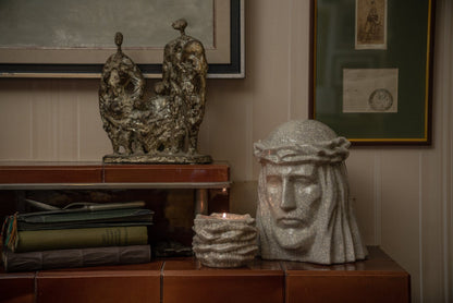 Set of Cremation Urns for Ashes "The Christ" - (Large urn + Keepsake) - Pulvis Art Urns