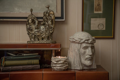 Set of Cremation Urns for Ashes "The Christ" - (Large urn + Keepsake) - Pulvis Art Urns