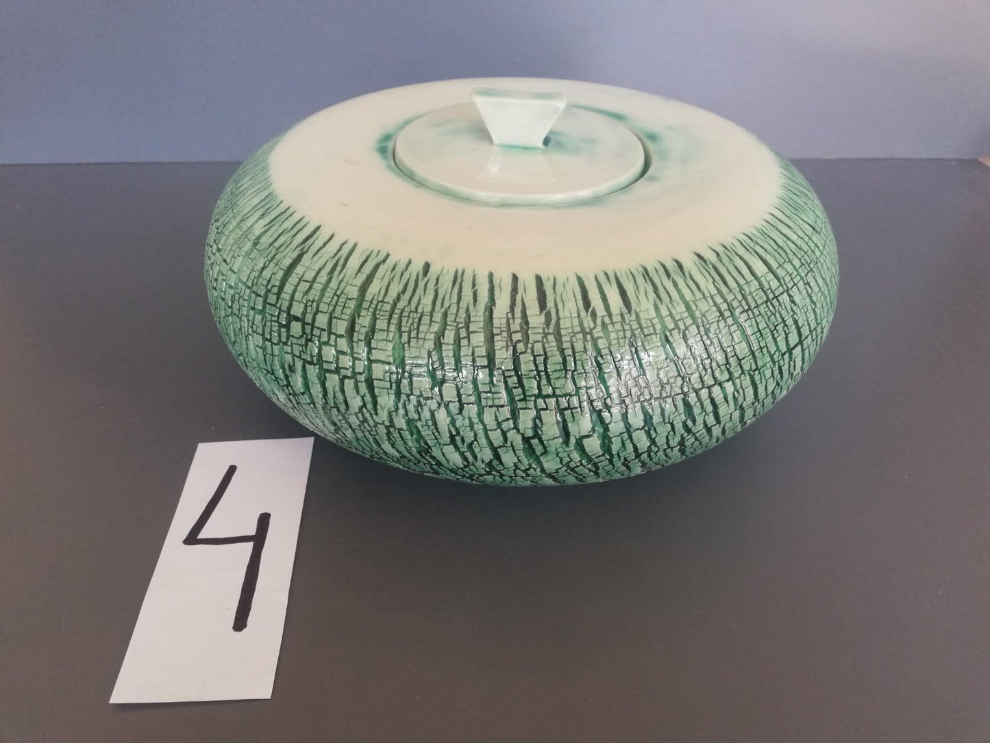 
                  
                    Pulvis Art Urns Adult Size Urn Pottery Wheel Urn for Ashes "Aeon" - Large | Verdigris | Ceramic
                  
                