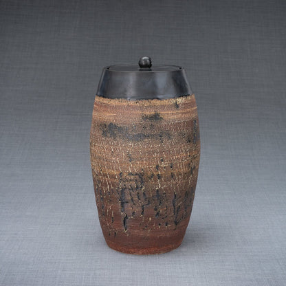 Pottery Wheel Urn for Ashes "Superious" - Large | Black matte | Ceramic - Pulvis Art Urns