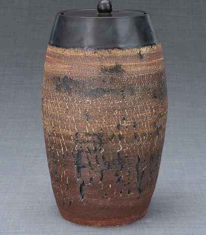 Pottery Wheel Urn for Ashes "Superious" - Large | Black matte | Ceramic - Pulvis Art Urns