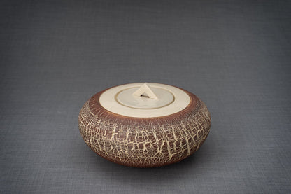 Pottery Wheel Urn for Ashes "Terra" - Large | Brown | Ceramic - Pulvis Art Urns