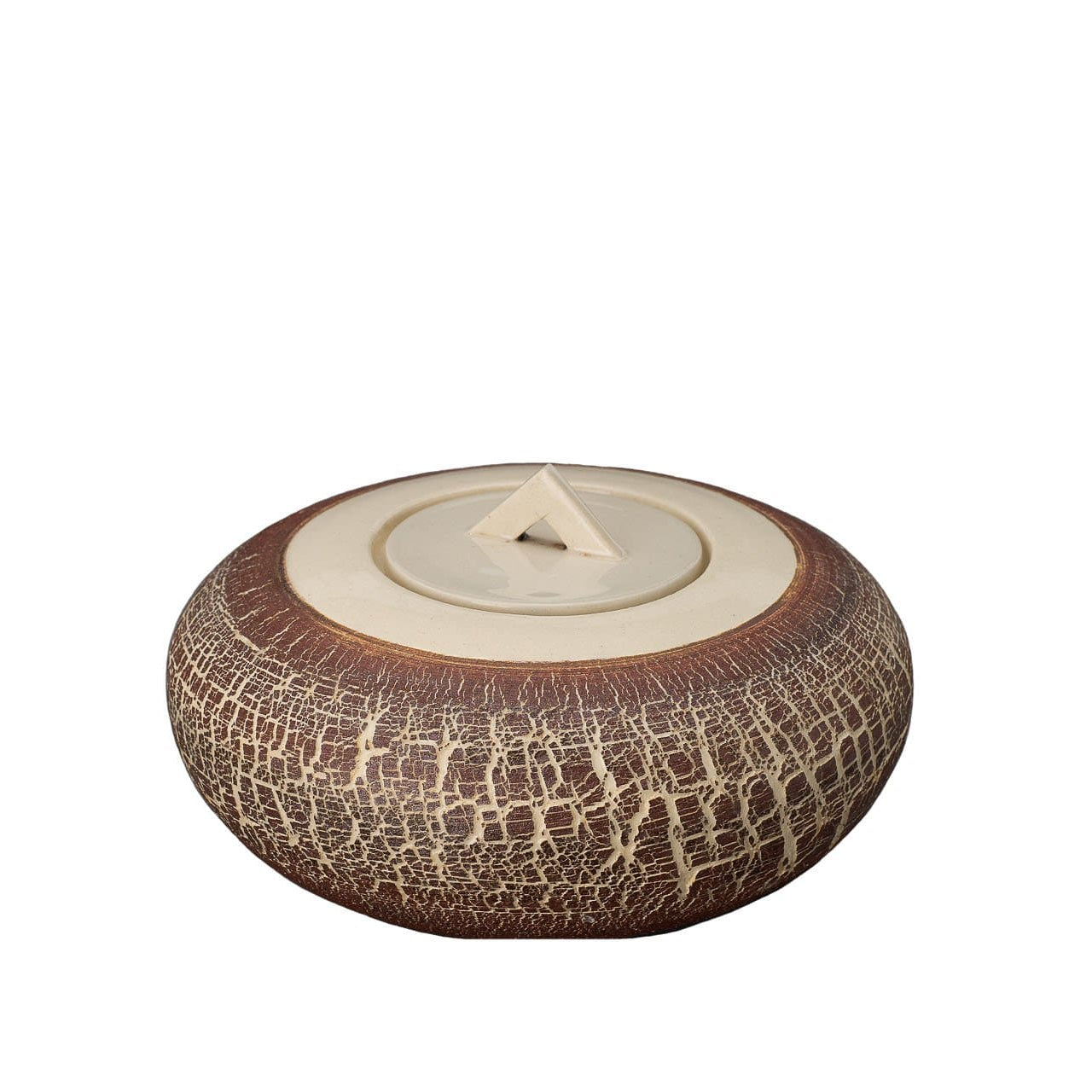 Pottery Wheel Urn for Ashes "Terra" - Large | Brown | Ceramic - Pulvis Art Urns