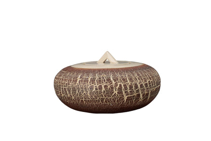 Pottery Wheel Urn for Ashes "Terra" - Large | Brown | Ceramic - Pulvis Art Urns