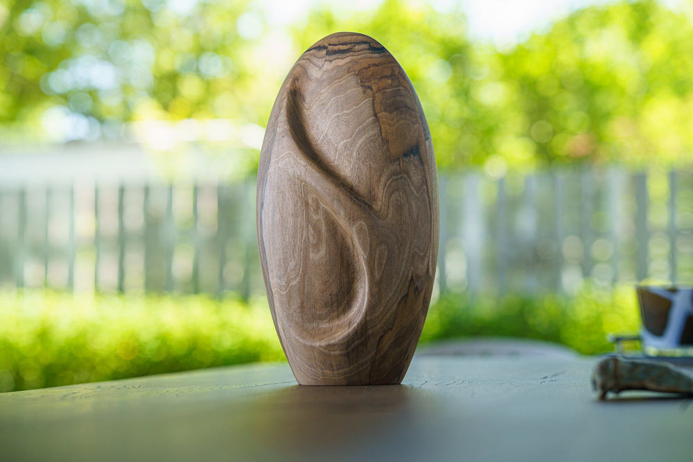 Pulvis Art Urns Adult Size Urn Wooden Urn for Ashes "Eternity" - Genuine Walnut