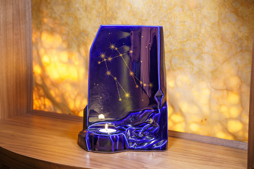 Pulvis Art Urns Adult Size Urn Zodiac Urn for Ashes "Gemini" - Large | Star Sign Urn