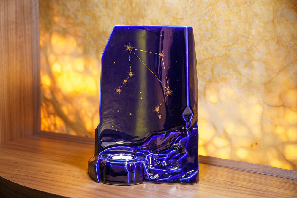 Pulvis Art Urns Adult Size Urn Zodiac Urn for Ashes "Libra" - Large | Star Sign Urn