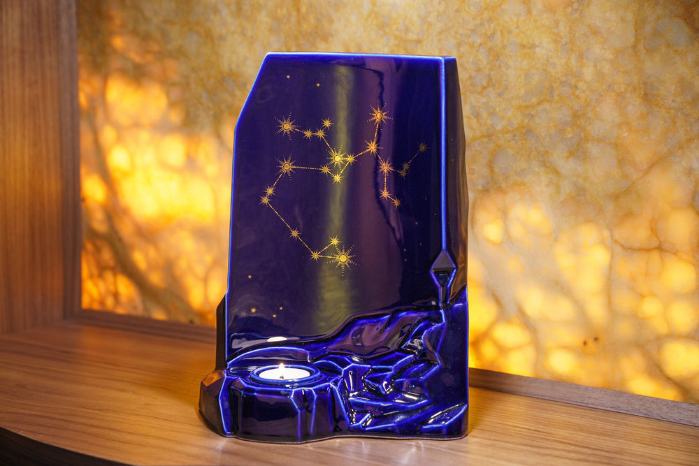 Pulvis Art Urns Adult Size Urn Zodiac Urn for Ashes "Sagittarius" - Large | Star Sign Urn