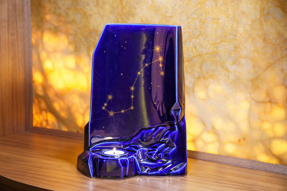 Pulvis Art Urns Adult Size Urn Zodiac Urn for Ashes "Scorpio" - Large | Star Sign Urn