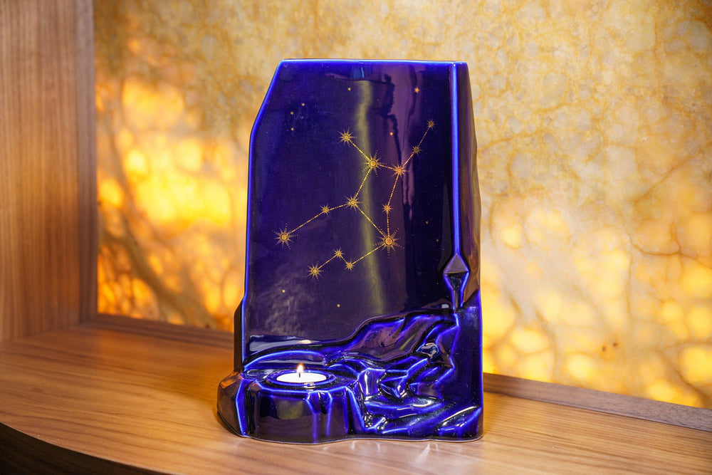 Pulvis Art Urns Adult Size Urn Zodiac Urn for Ashes "Virgo" - Large | Star Sign Urn