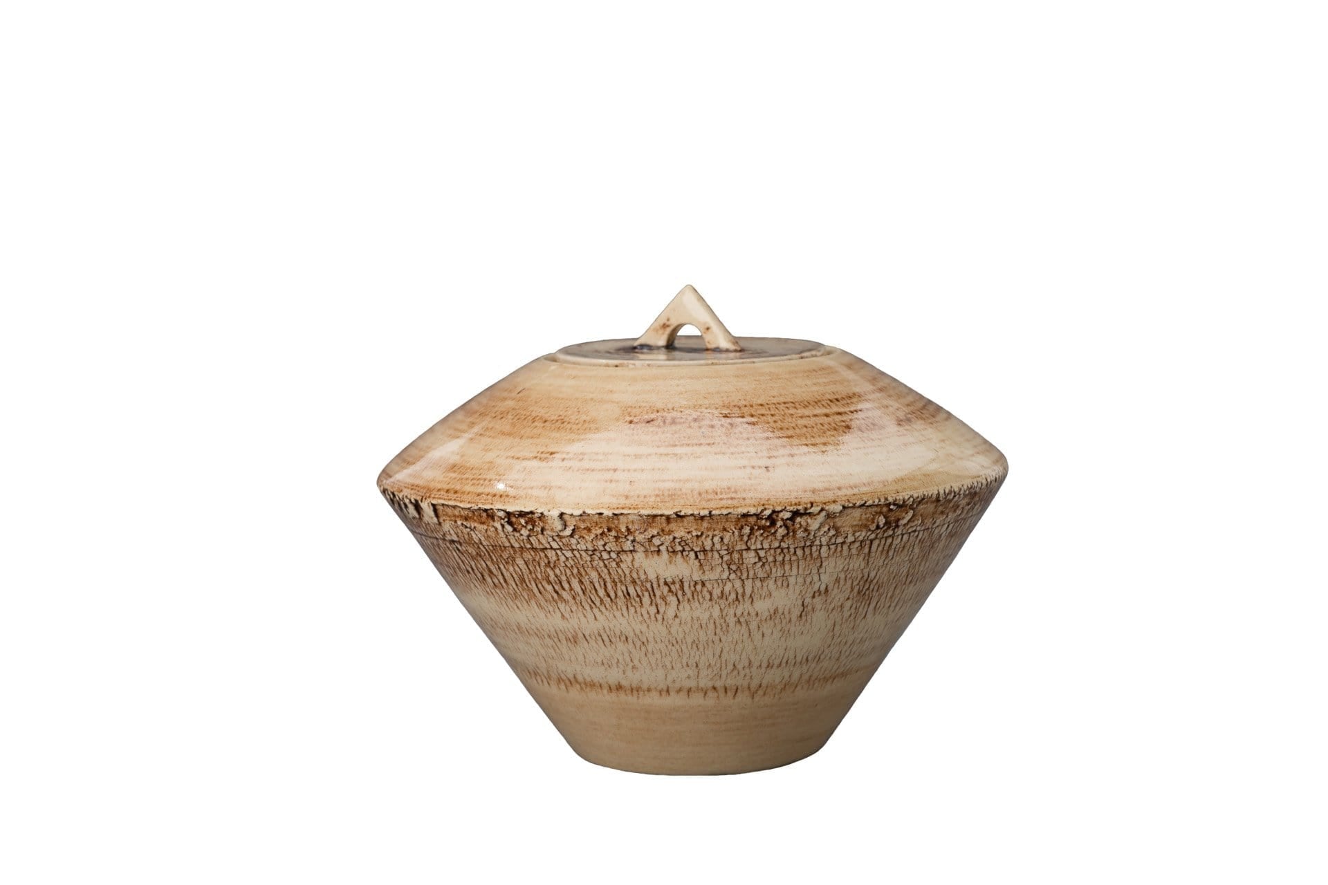 Pottery Wheel Urn for Ashes "Legatum" - Large | Manganese brown | Ceramic - Pulvis Art Urns