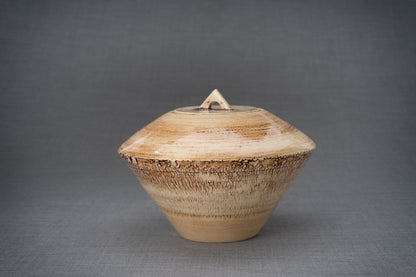 Pottery Wheel Urn for Ashes "Legatum" - Large | Manganese brown | Ceramic - Pulvis Art Urns