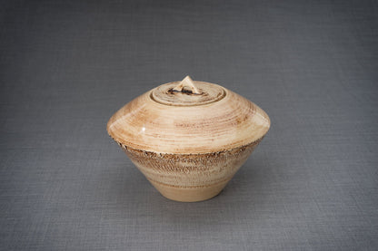 Pottery Wheel Urn for Ashes "Legatum" - Large | Manganese brown | Ceramic - Pulvis Art Urns