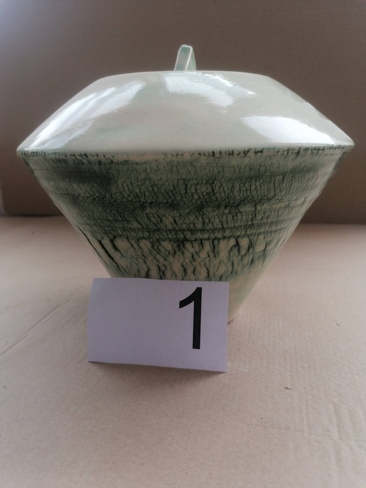 
                  
                    Pulvis Art Urns Adult Urn Pottery Wheel Urn for Ashes "Legatum" - Large | Verdigris | Ceramic
                  
                