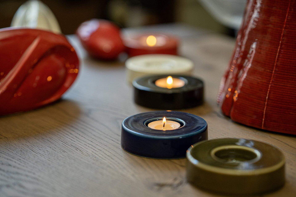 
                  
                    Caleo Handmade Candleholder for Cremation Urns - Beige Grey | Ceramic
                  
                