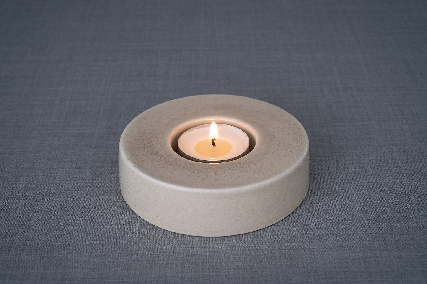 Caleo Handmade Ceramic Candleholder - Beige Grey | Ceramic