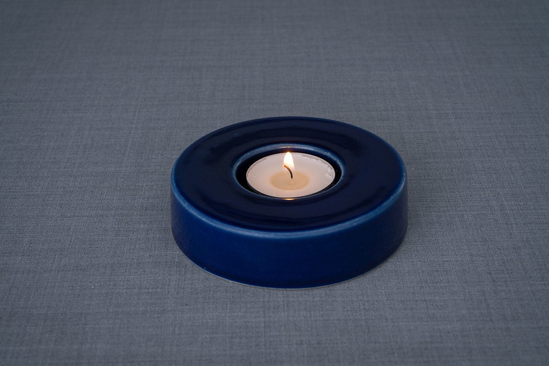 Caleo Handmade Candleholder for Cremation Urns - Cobalt Metallic | Ceramic - Pulvis Art Urns
