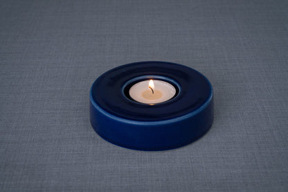 Caleo Handmade Candleholder for Cremation Urns - Cobalt Metallic | Ceramic - Pulvis Art Urns