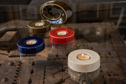 Caleo Handmade Candleholder for Cremation Urns - Craquelure | Ceramic - Pulvis Art Urns