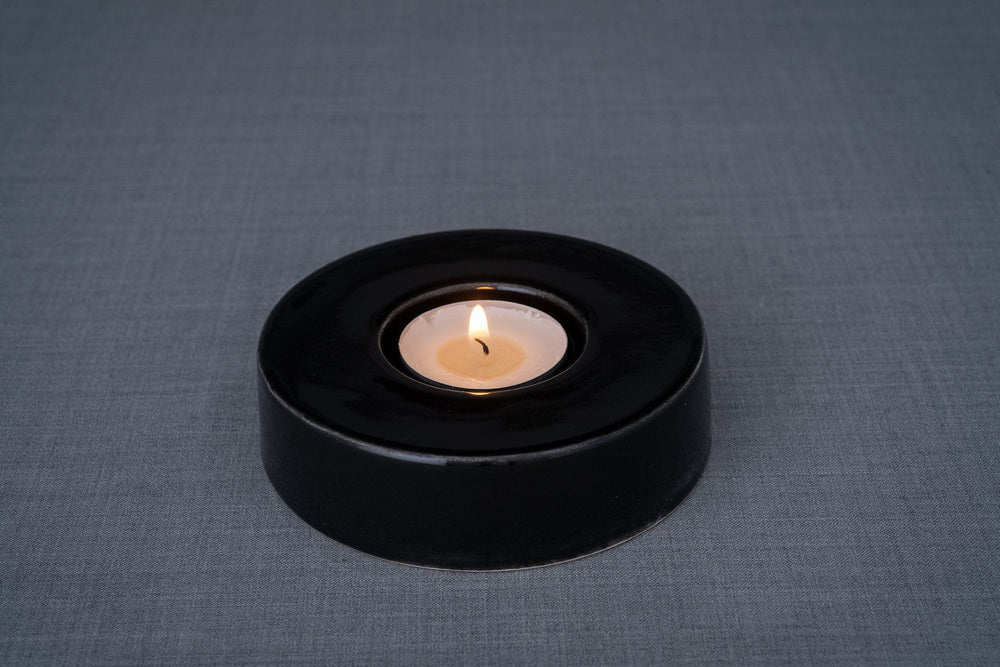 Caleo Handmade Ceramic Candleholder - Black Gloss | Ceramic