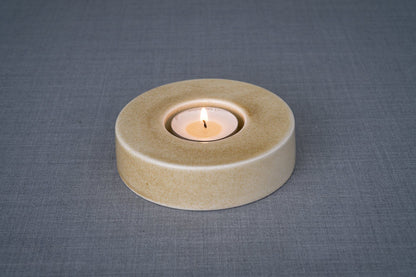 Caleo Handmade Candleholder for Cremation Urns - Light Sand | Ceramic - Pulvis Art Urns