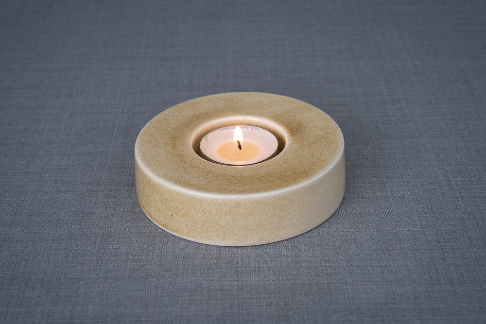 Caleo Handmade Ceramic Candleholder - Light Sand | Ceramic
