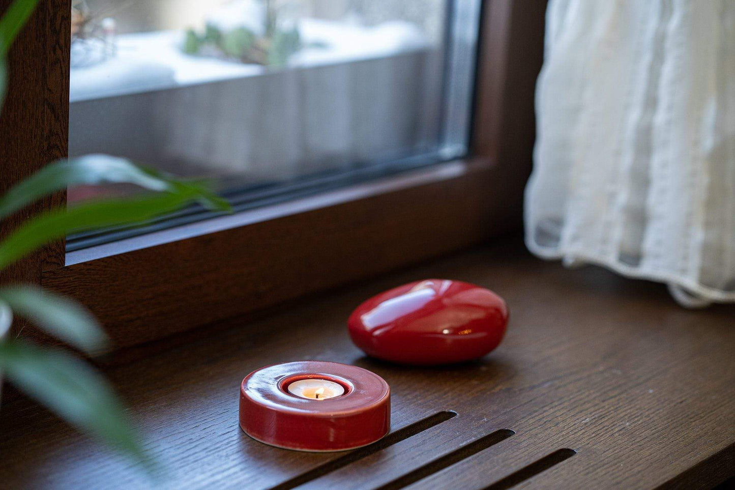 
                  
                    Caleo Handmade Candleholder for Cremation Urns - Red | Ceramic
                  
                