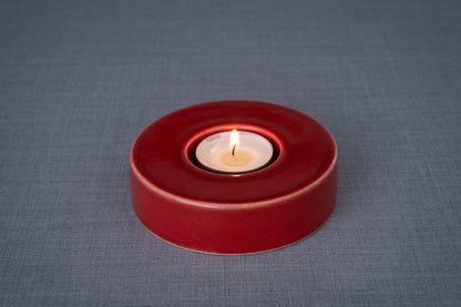 Caleo Handmade Candleholder for Cremation Urns - Red | Ceramic - Pulvis Art Urns
