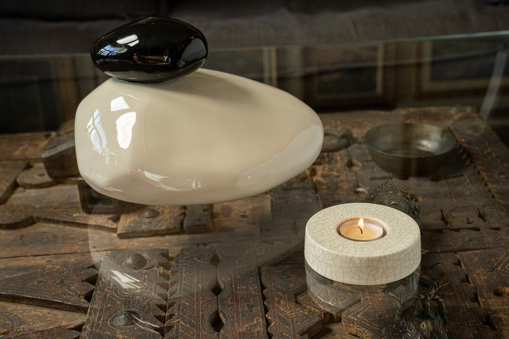 
                  
                    Caleo Handmade Candleholder for Cremation Urns - Transparent | Ceramic
                  
                