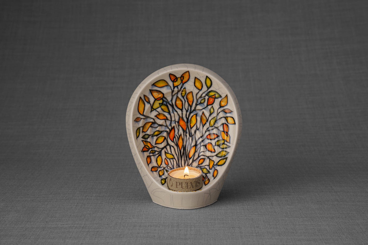Pulvis Art Urns Exclusive Urn Hand Decorated Keepsake "Guardian - Autumn" - Ceramic Keepsake Urn