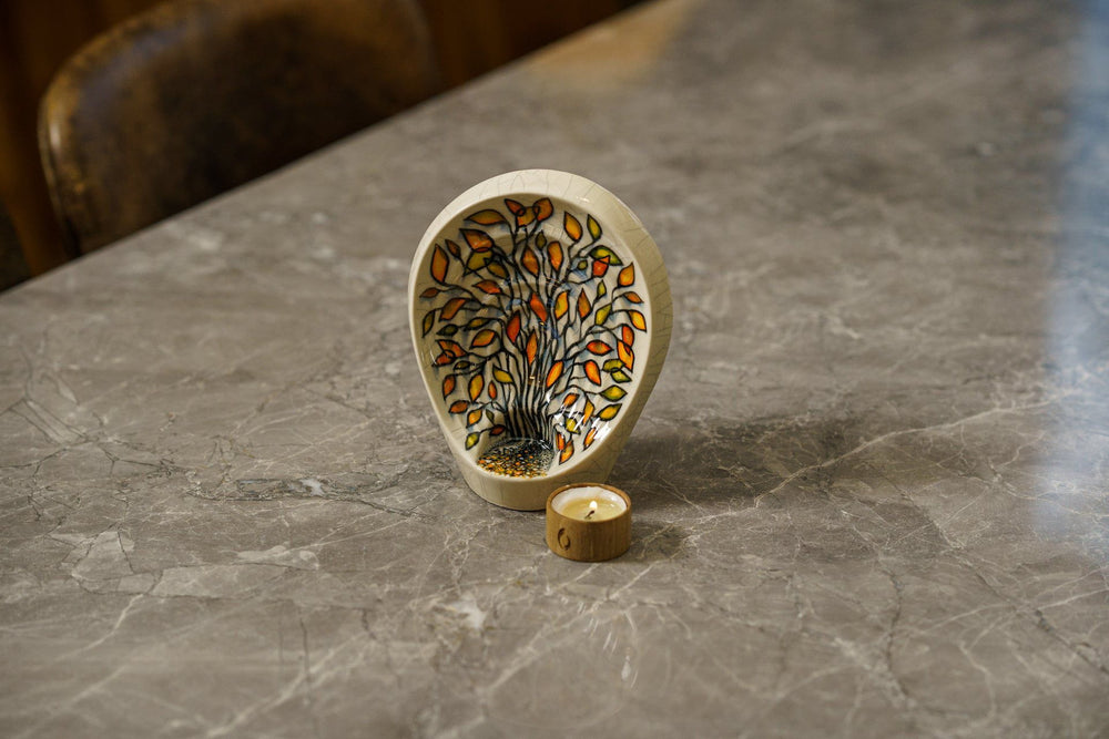 
                  
                    Pulvis Art Urns Exclusive Urn Hand Decorated Keepsake "Guardian - Autumn" - Ceramic Keepsake Urn
                  
                