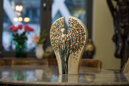 Hand Decorated Urn for Ashes "Guardian - Autumn" - Large Urn | Ceramic - Pulvis Art Urns