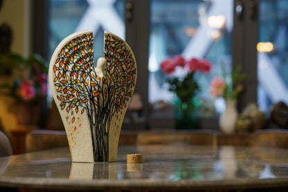 Hand Decorated Urn for Ashes "Guardian - Autumn" - Large Urn | Ceramic - Pulvis Art Urns