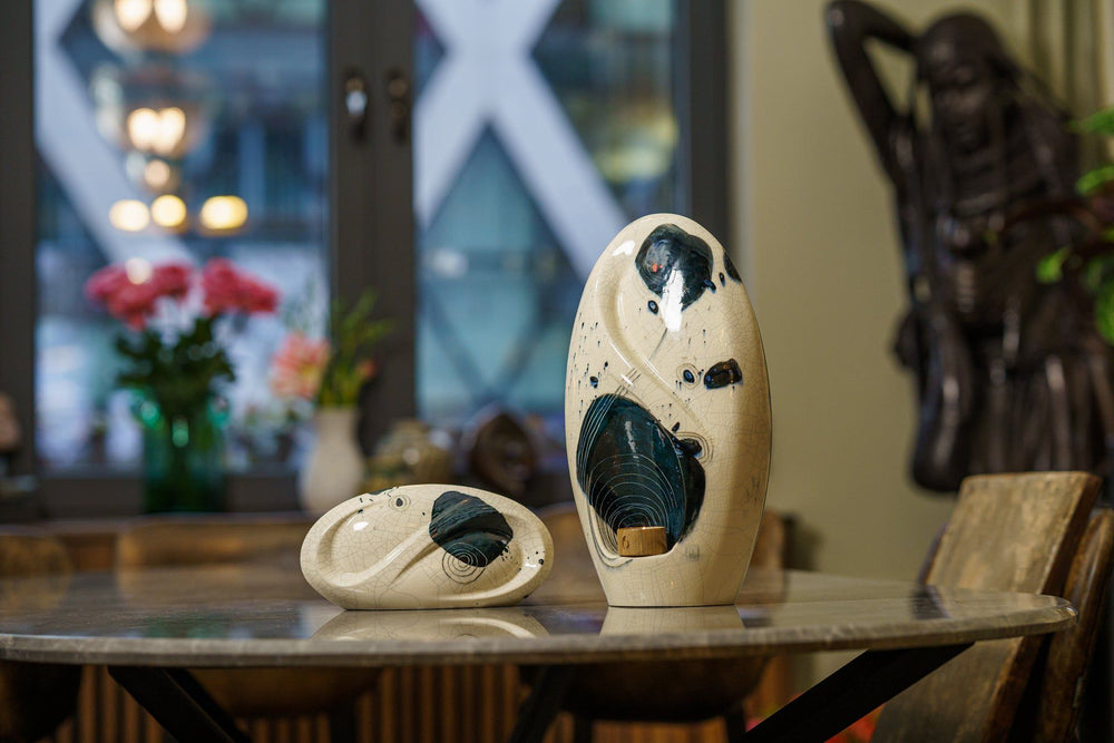 Pulvis Art Urns Exclusive Urn Handmade Decorated Eternity Urn "Galaxy" - Large | Ceramic
