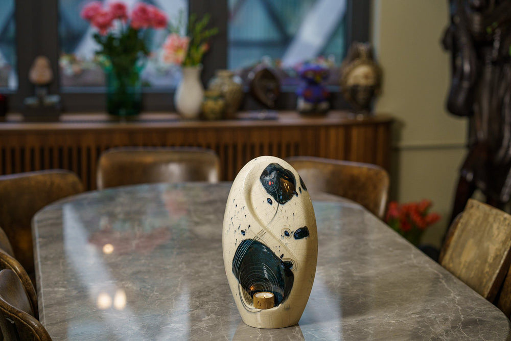Pulvis Art Urns Exclusive Urn Handmade Decorated Eternity Urn "Galaxy" - Large | Ceramic