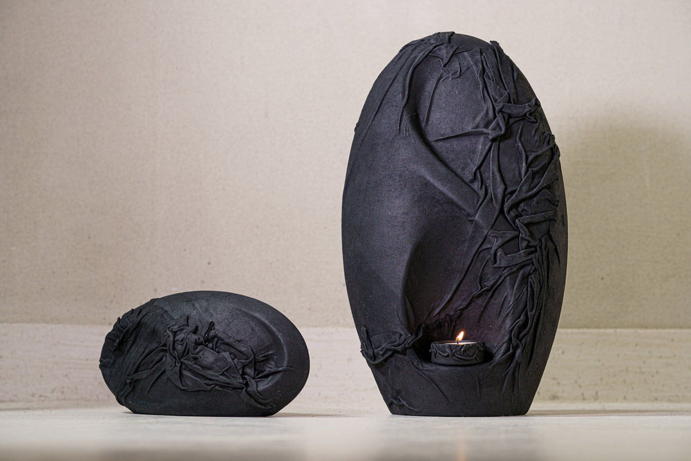Pulvis Art Urns Exclusive Urn Leather Cremation Urn for Ashes "Eternity" - Exclusive Edition