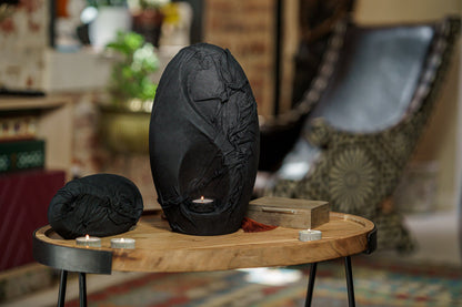 Leather Cremation Urn for Ashes "Eternity" - Exclusive Edition - Pulvis Art Urns