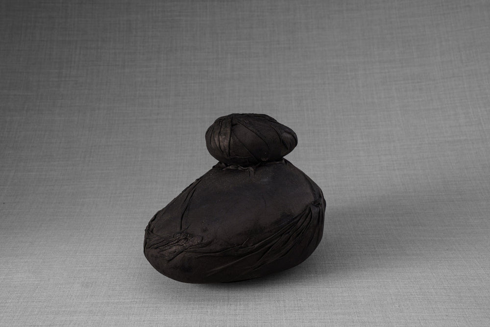 Pulvis Art Urns Exclusive Urn Leather Cremation Urn for Ashes "Stone" - Exclusive Edition