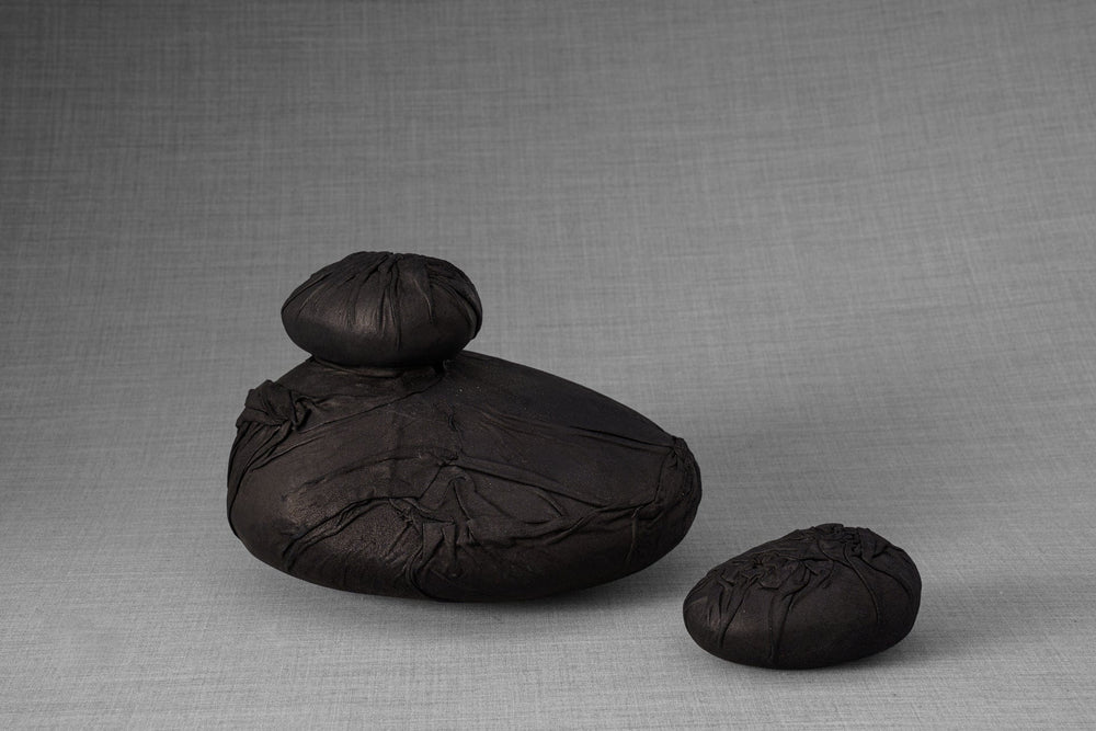 Pulvis Art Urns Exclusive Urn Leather Cremation Urn for Ashes "Stone" - Exclusive Edition