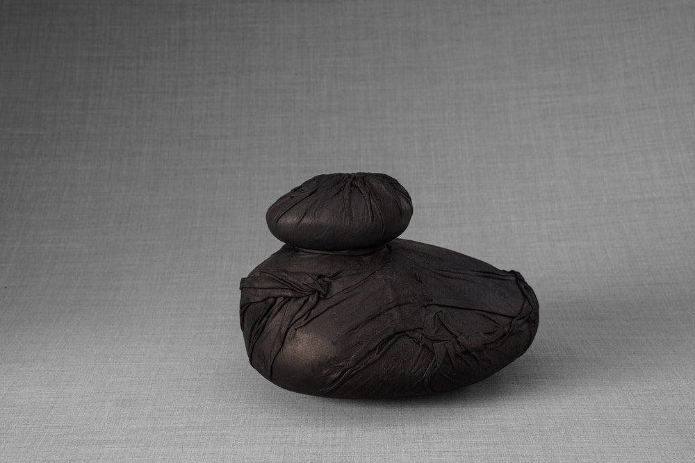 Pulvis Art Urns Exclusive Urn Leather Cremation Urn for Ashes "Stone" - Exclusive Edition